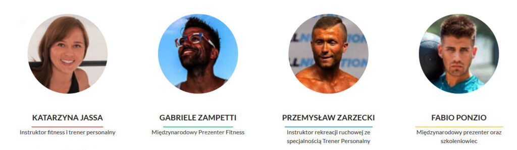 KATARZYNA JASSA, GABRIELE ZAMPETTI, PRZEMYSŁAW ZARZECKI, FABIO PONZIO Trener personalny Łódź więcej
